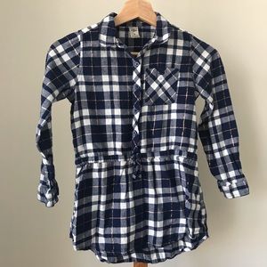 Osh Kosh, plaid tunic, blue/white, girls size 8
